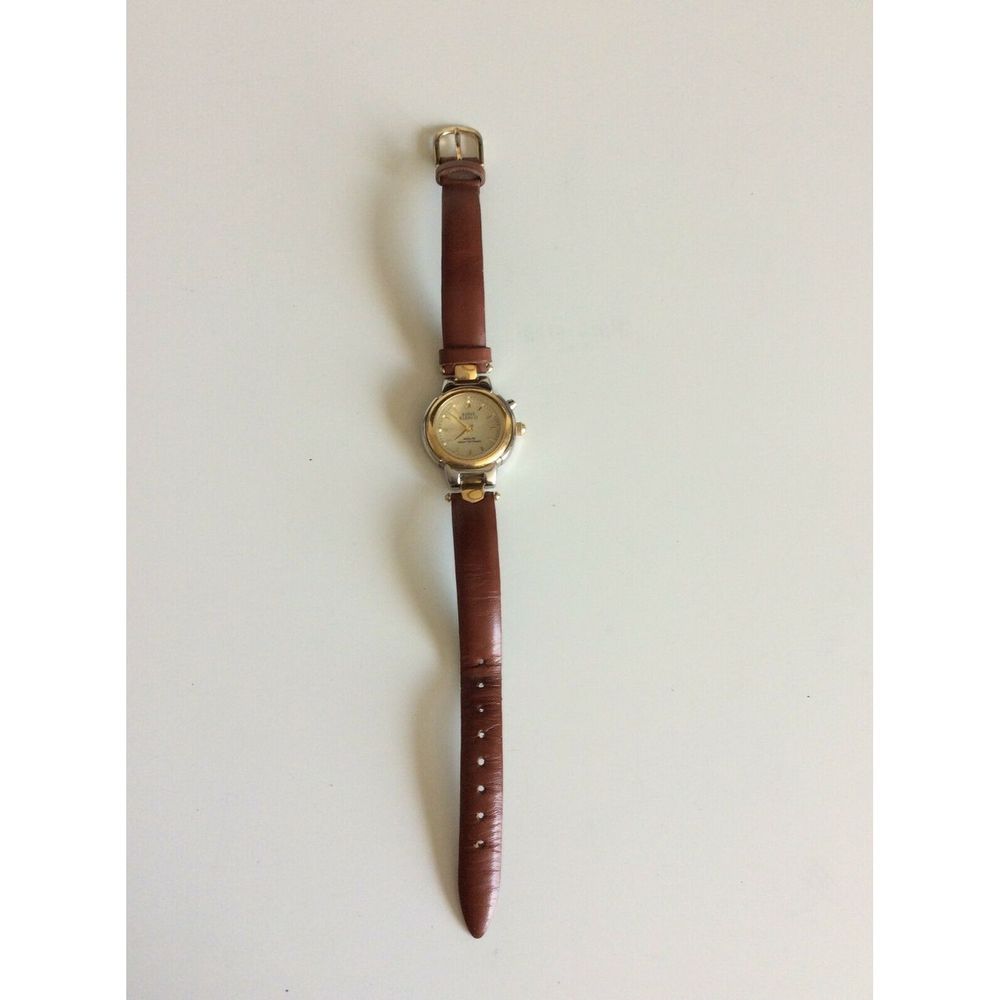 Anne Klein 11 Instalite Genuine Leather Watch Gold - Picture 3 of 8